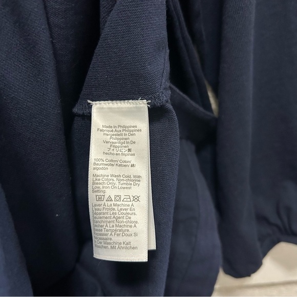 J. Crew Navy Lace Up Balloon Sleeve Dress M - Picture 5 of 7